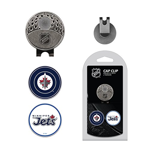 Team Golf NHL Winnipeg Jets Cap Clip mit 2 Golf Ball Markern Golf Cap Clip mit 2 abnehmbaren doppelseitigen Emaille Magnetballmarkierern, lässt Sich leicht an Hüten befestigen von Team Golf