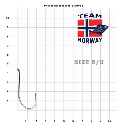 Team Norway Edelstahl Beak Hook Größe 12/0 von Team Norway
