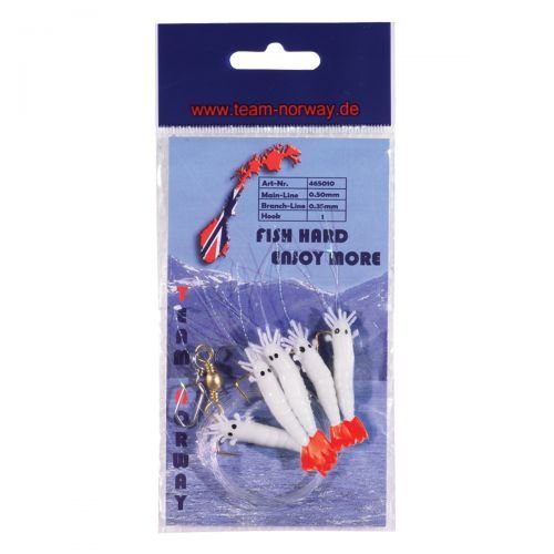 Team Norway Shrimp Vorfach Pearl Weiß/Rot Team Norway Shrimp Vorfach Pearl Weiß/Rot von Team Norway