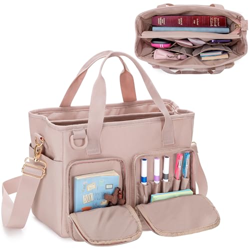 Teamoy Bibelhülle mit Mehreren Taschen, Bibel Hülle mit Abnehmbarem Schultergurt, wasserdichte Tragbare Bibel Buchtaschefür Männer und Frauen,Rosa Teamoy Bibelhülle mit Mehreren Taschen, Bibel Hülle mit Abnehmbarem Schultergurt, wasserdichte Tragbare Bibel Buchtaschefür Männer und Frauen,Rosa von Teamoy