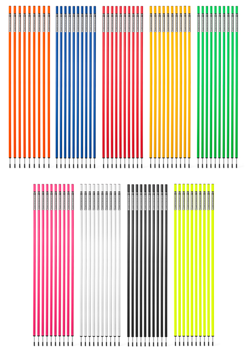 Slalomstangen 160 cm (Ø 25 mm, 9 Farben) - 10er Set von Teamsportbedarf.de