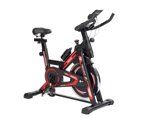 TechFit Heimtrainer Bike mit13 kg Schwungrad, Heimtrainer mit magnetischer Widerstandseinstellung, LCD, Tablet-Halterung und Trinkflasche von TechFit