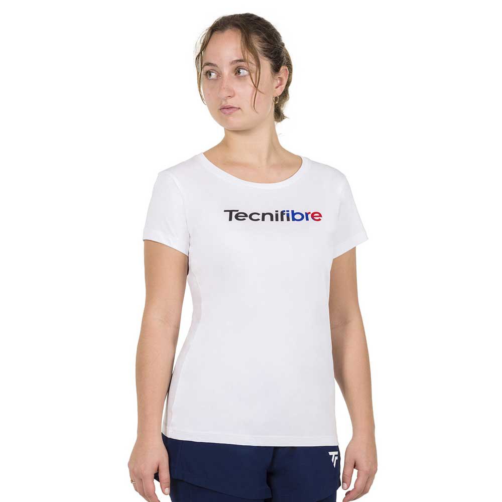 Tecnifibre Club Short Sleeve T-shirt Weiß XL Frau von Tecnifibre