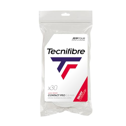 Tecnifibre Contact PRO Tennis Surgrip für Erwachsene, Weiß, 30 Stück von Tecnifibre
