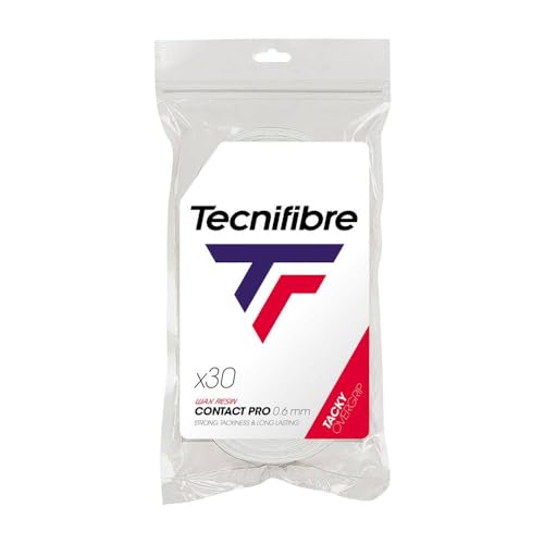 Tecnifibre Contact PRO Tennis Surgrip für Erwachsene, Weiß, 30 Stück von Tecnifibre