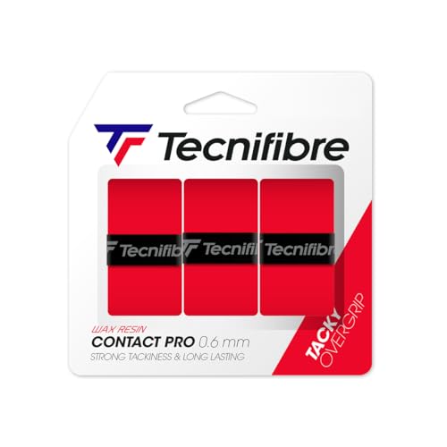 Tecnifibre Overgrip Pro Contact ATP 3er, Rot, Standard von Tecnifibre