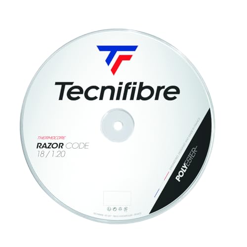 Tecnifibre Unisex-Adult Rolle 200M Razor Code White 1.25 Tennissaite, 1.25mm von Tecnifibre