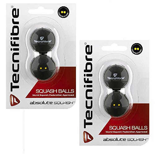 Tecnifibre Squash Bälle gelb gepunktet, 4 Pack Tecnifibre Squash Bälle gelb gepunktet, 4 Pack von Tecnifibre