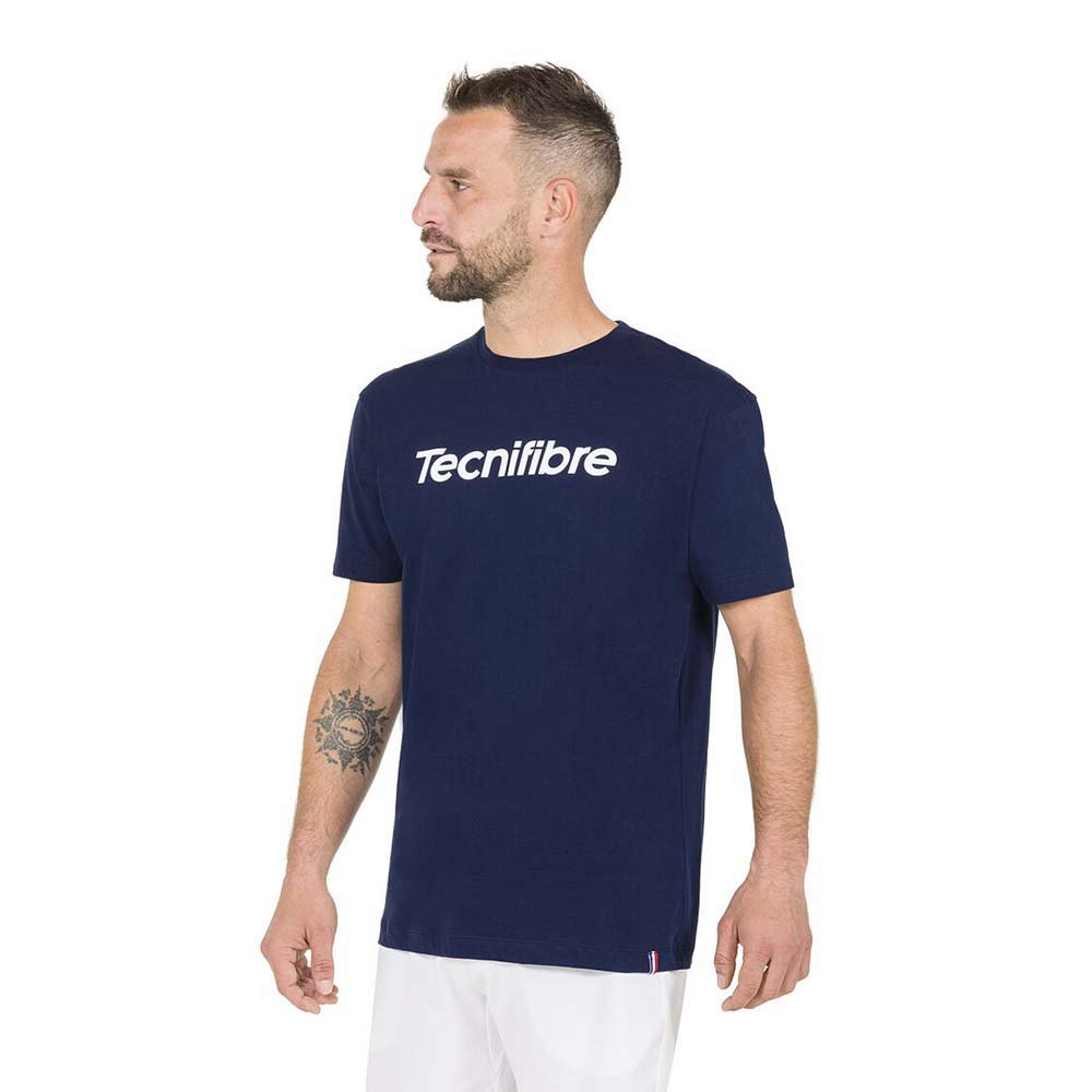 Tecnifibre Team Cotton Short Sleeve T-shirt Blau 2XL Mann von Tecnifibre