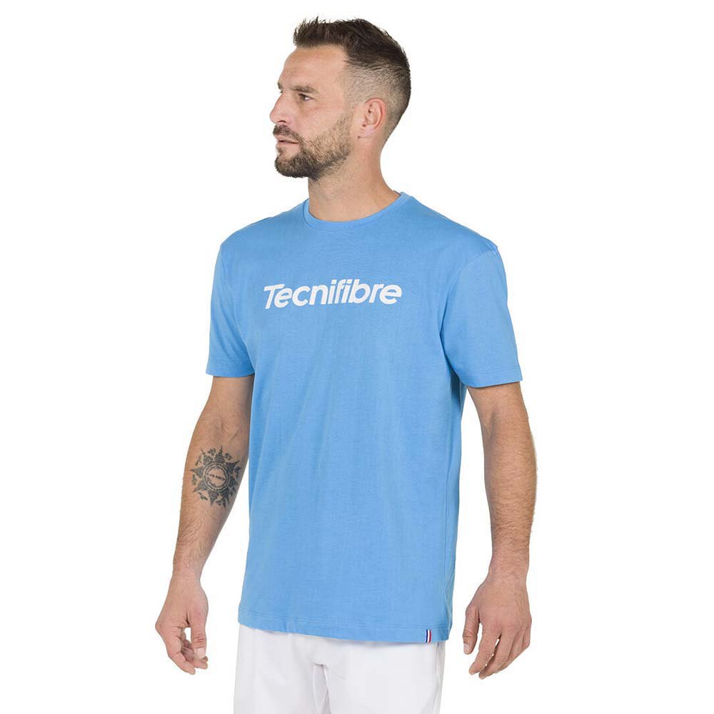 Tecnifibre Team Cotton Short Sleeve T-shirt Blau 2XL Mann von Tecnifibre