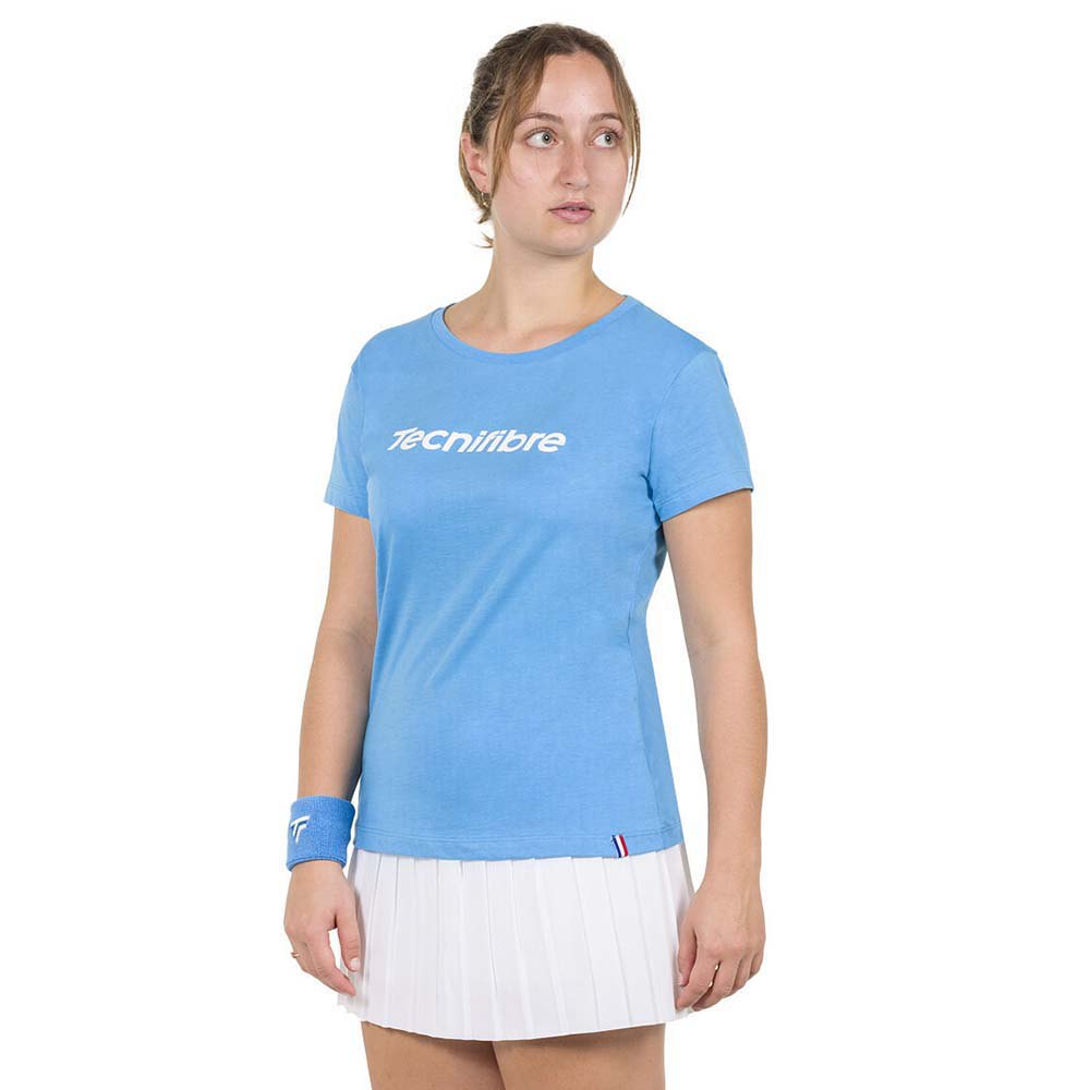 Tecnifibre Team Cotton Short Sleeve T-shirt Blau L Frau von Tecnifibre