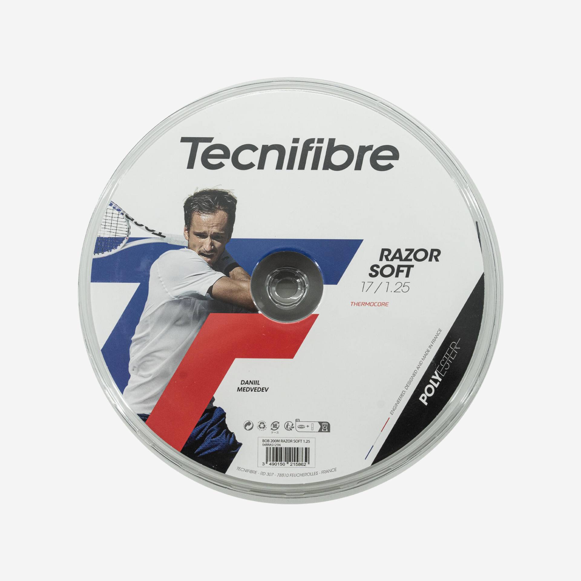 Tecnifibre Tennissaite 1.25 mm - Razor Soft 200 m Rolle schwarz Tecnifibre Tennissaite 1.25 mm - Razor Soft 200 m Rolle schwarz von Tecnifibre