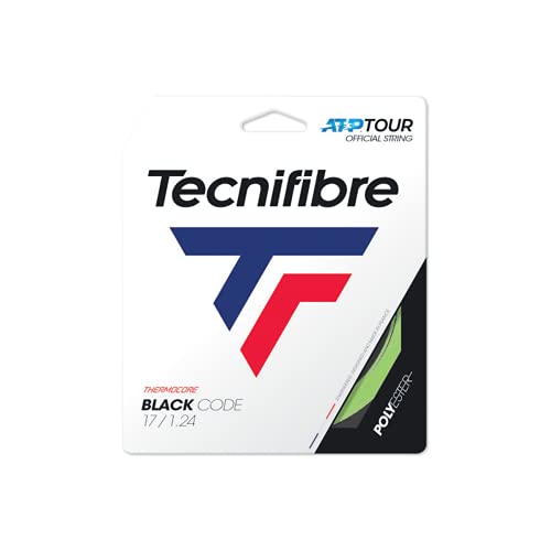 Tecnifibre Unisex – Erwachsene Black Code 12m Saitenset-Limette Tennissaite, 1.24 von Tecnifibre