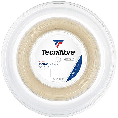 Tecnifibre Unisex – Erwachsene Rolle 200M X-ONE 1.24 Tennissaiten, Natur, Einheitsgröße von Tecnifibre