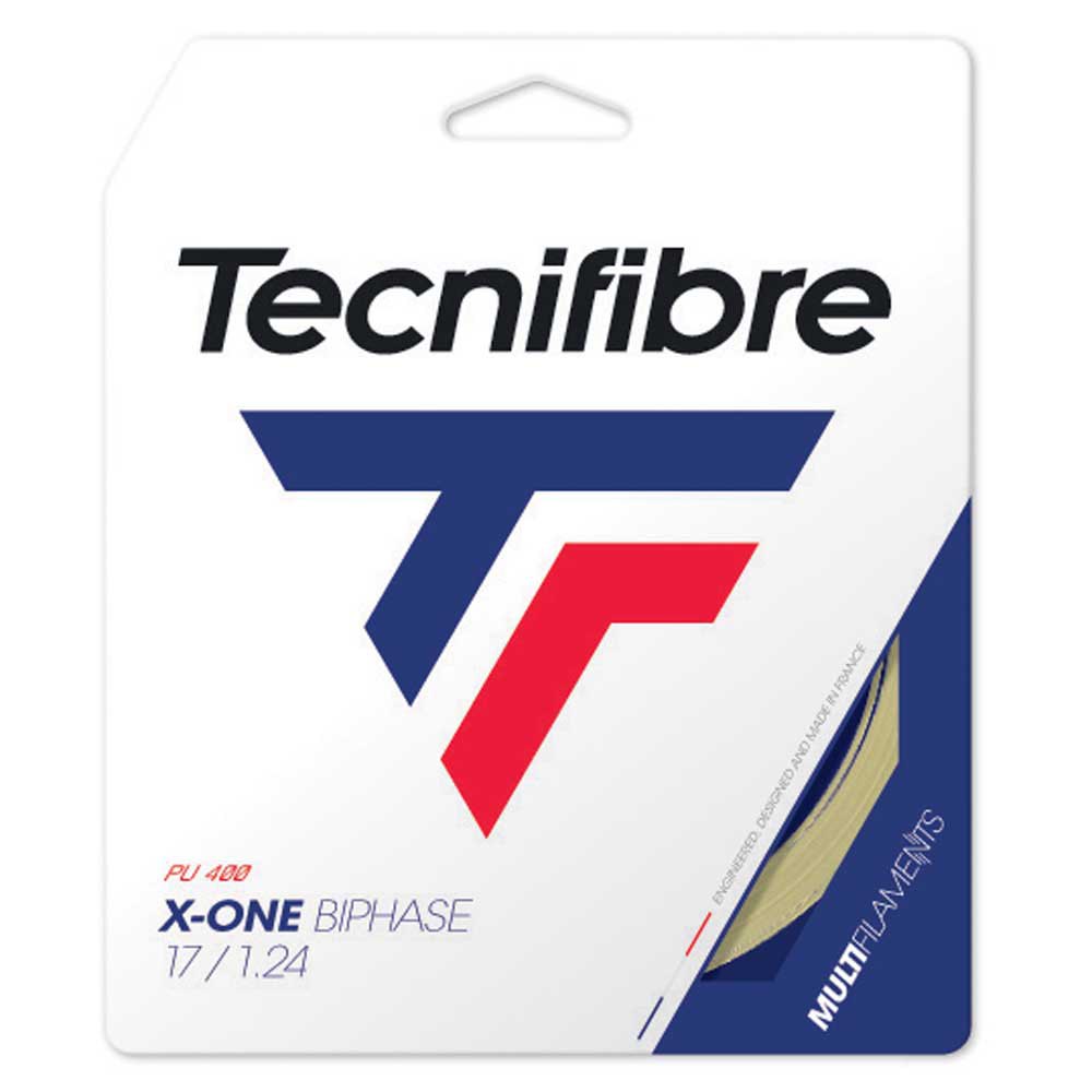 Tecnifibre X-one Biphase Tennis Single String Durchsichtig 1.24 mm von Tecnifibre