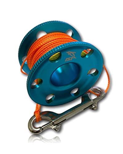 Tecnomar 30 mtr. Finger Reel Tauchen Scuba Rolle Spool Boje Safety Oberflächen Deko von Tecnomar