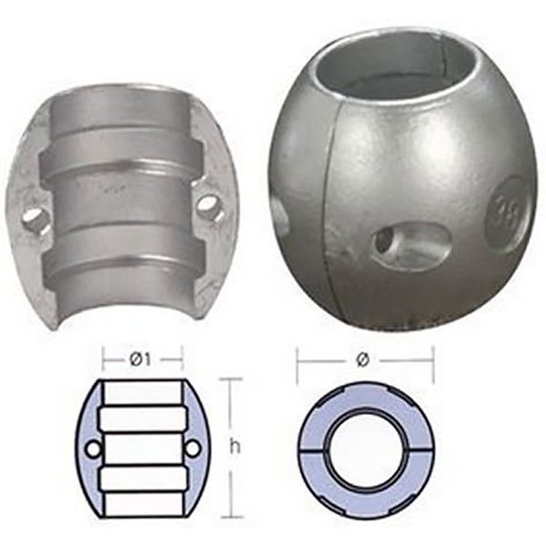 Tecnoseal Collar Anode Silber 40 mm von Tecnoseal
