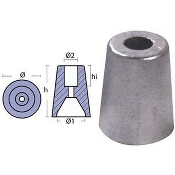 Tecnoseal Ferreti Anode Silber 68 mm von Tecnoseal