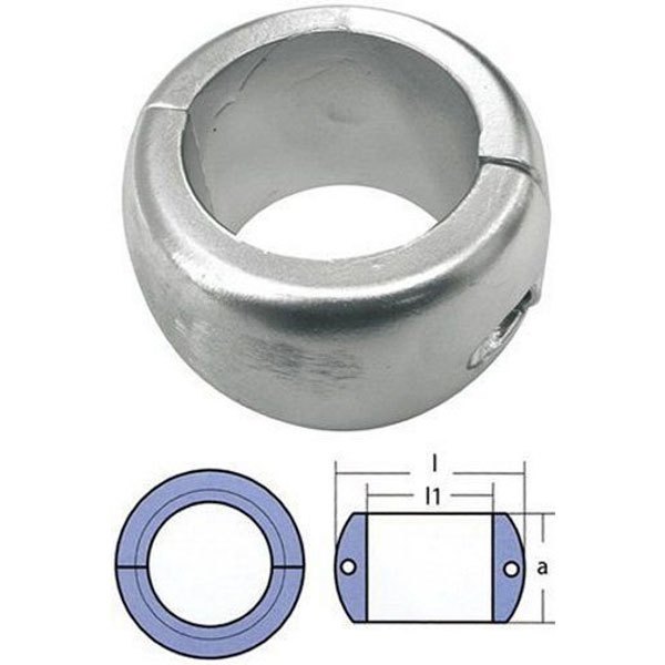 Tecnoseal Kamewa 0.74kg Collar Anode Silber von Tecnoseal