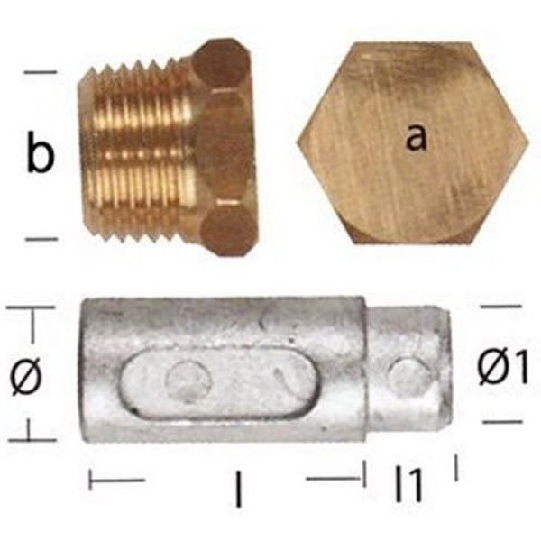 Tecnoseal Lombardini Ten02350t Plug Anode Grau von Tecnoseal