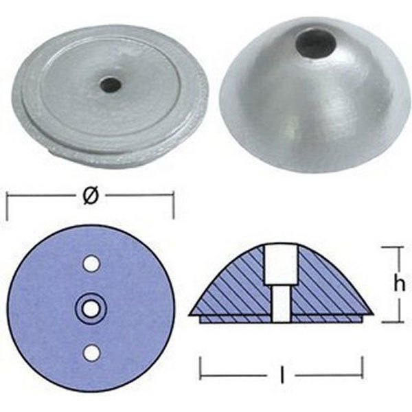 Tecnoseal Variprofile Anode Silber 68 mm von Tecnoseal