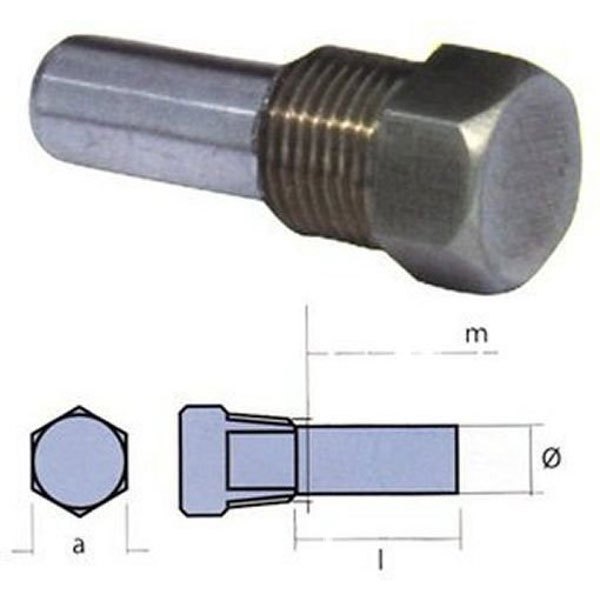 Tecnoseal Zf Bar Anode Silber 12 mm von Tecnoseal