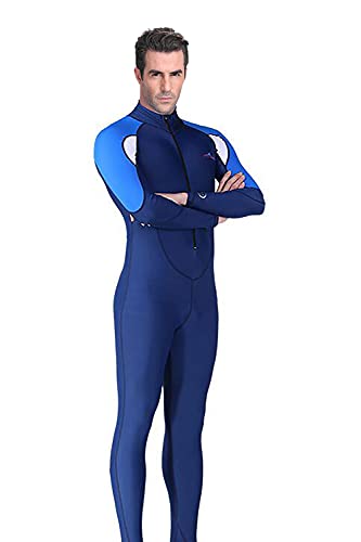 Damen Herren Lange Ärmel Tauchanzug One Piece UV-Schutz Badeanzug (S, Herren) von DIVE & SAIL