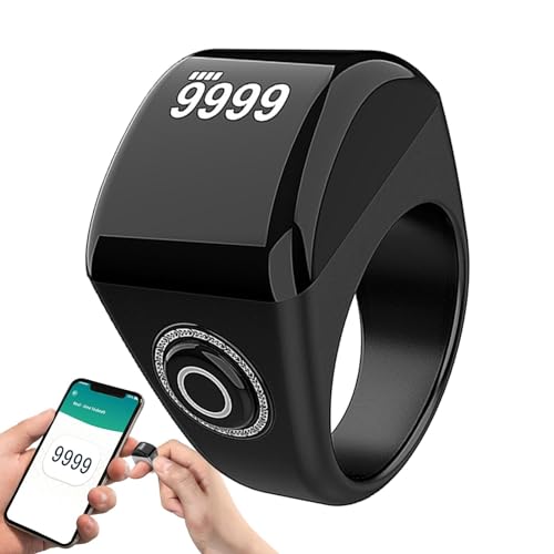 Fingerzähler, Klicker, intelligenter Fingerzähler für Gebet mit klarem Display, digitaler Zähler, 5 Gebetszeit-Erinnerungen, elektronischer Zähler zeigt Zeit, Rezitationszähler und Gebetszeit an Fingerzähler, Klicker, intelligenter Fingerzähler für Gebet mit klarem Display, digitaler Zähler, 5 Gebetszeit-Erinnerungen, elektronischer Zähler zeigt Zeit, Rezitationszähler und Gebetszeit an von Teksome