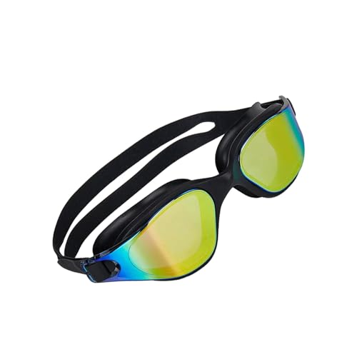 Teksome HD-Schwimmbrille für Erwachsene, Großsichtbrille, Wasserdichte, galvanisierte Schutzbrille aus Silikon, Galvanisierte, auslaufsichere, beschlagfreie Schwimmbrille mit großem Rahmen für den von Teksome