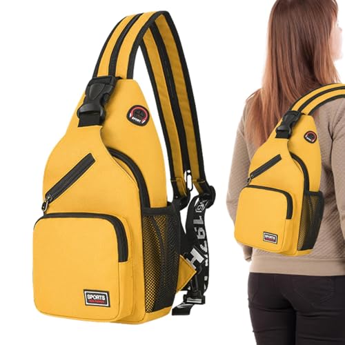 Teksome Wander-Umhängetasche - Umhängetasche für unterwegs - Sling Rucksack Umhängetasche für Männer Frauen, Sling Bag Rucksack zum Wandern, Wandern, Radfahren, Reisen, Radfahren von Teksome