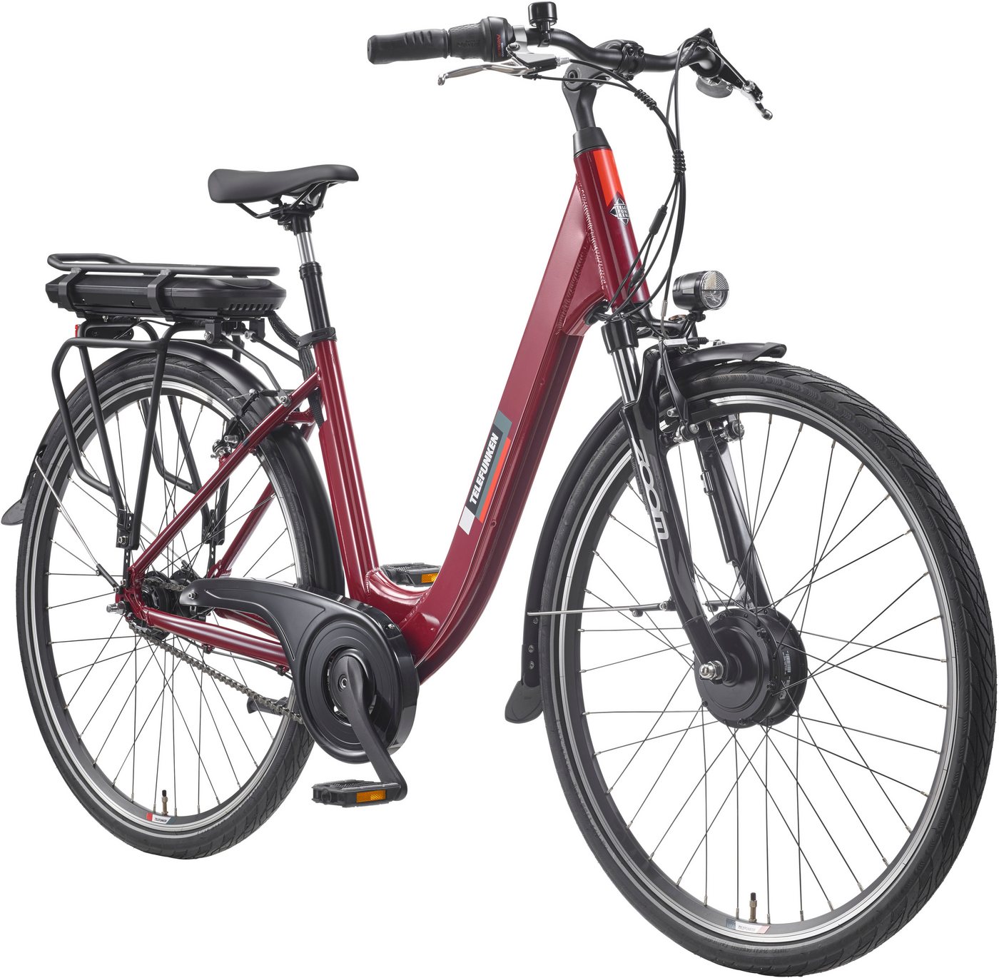 Telefunken E-Bike Multitalent RC845, 7 Gang Shimano, Nabenschaltung, Frontmotor, 468 Wh Akku, (28 Zoll, Straßenzulassung, ca. 100 km Reichweite), Pedelec, Elektrofahrrad für Herren u. Damen, tiefer Einstieg, Cityrad von Telefunken