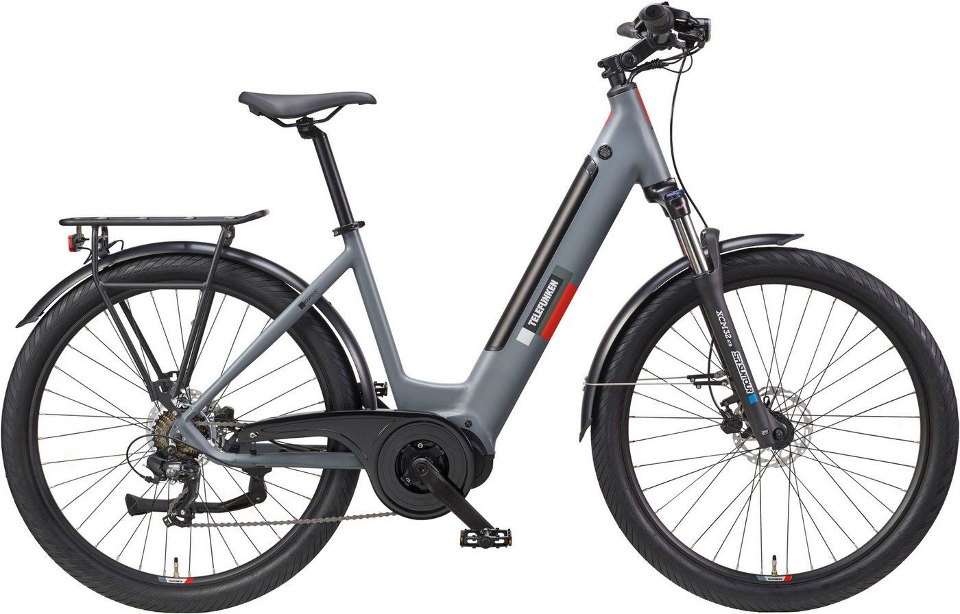 Telefunken E-Bike Cityrad SUV500, 7 Gang Shimano, Kettenschaltung, Mittelmotor, 468 Wh, (27,5 Zoll, Straßenzulassung, Scheibenbremsen), Pedelec, Elektrofahrrad für Damen u. Herren Telefunken E-Bike Cityrad SUV500, 7 Gang Shimano, Kettenschaltung, Mittelmotor, 468 Wh, (27,5 Zoll, Straßenzulassung, Scheibenbremsen), Pedelec, Elektrofahrrad für Damen u. Herren von Telefunken