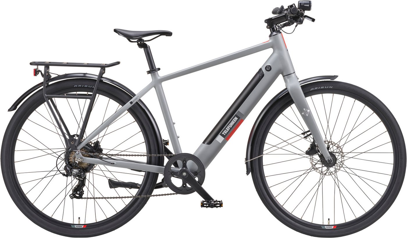 Telefunken E-Bike Cityrad UH200, 7 Gang Shimano, Kettenschaltung, Heckmotor, 475,2 Wh, (28 Zoll, Straßenzulassung, Scheibenbremsen, leichtes E-Bike ca. 20 kg), Pedelec, Elektrofahrrad für Herren u. Damen, Urbanbike Telefunken E-Bike Cityrad UH200, 7 Gang Shimano, Kettenschaltung, Heckmotor, 475,2 Wh, (28 Zoll, Straßenzulassung, Scheibenbremsen, leichtes E-Bike ca. 20 kg), Pedelec, Elektrofahrrad für Herren u. Damen, Urbanbike von Telefunken