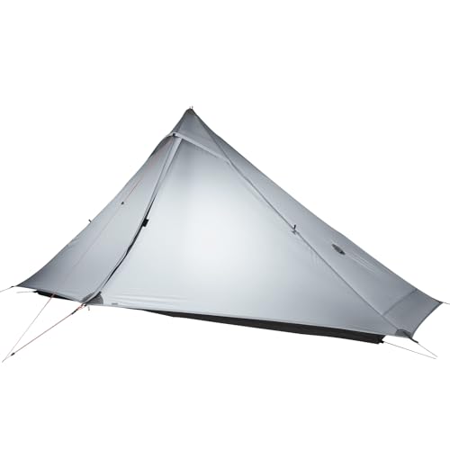 3FULGEAR Lanshan 1 Pro Outdoor Ultraleichtes Campingzelt für 1 Person 3/4 Saison Professionelles 20D Nylon Silikon Zelt für Camping, Trekking, Klettern, Wandern (Grau 3 Season Pro Update) von Telomat