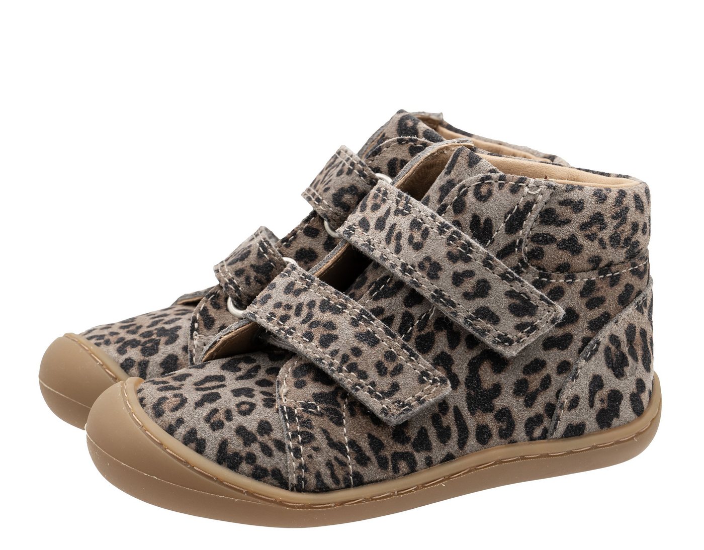 Telyoh Telyoh Barfußschuhe Lauflernschuhe Barefoot Y01107 Grau Leopard Schnürschuh von Telyoh