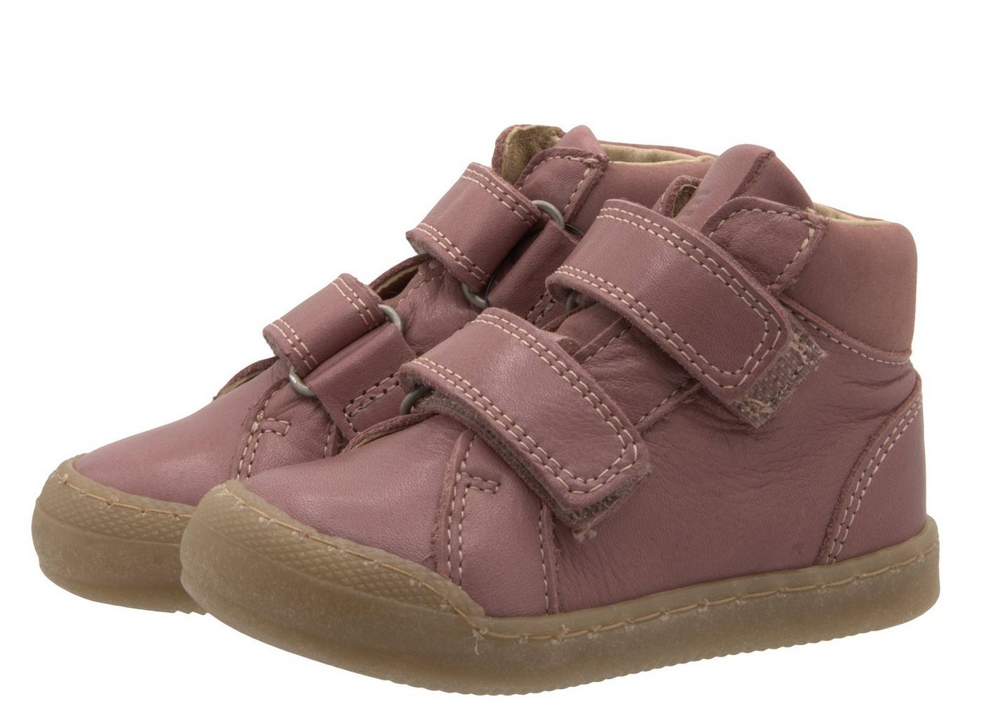 Telyoh Telyoh Lauflernschuhe Halbschuhe für Mädchen Y00732 aus Leder mit Klett Rosa Sneaker Telyoh Telyoh Lauflernschuhe Halbschuhe für Mädchen Y00732 aus Leder mit Klett Rosa Sneaker von Telyoh