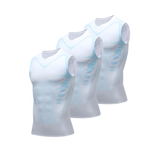 Tencipeda Maynox Compression Shirt, Maynox Vitaboost Compression Shirt, Vitaboost Compression Shirt (L,3Pcs*White) von Tencipeda