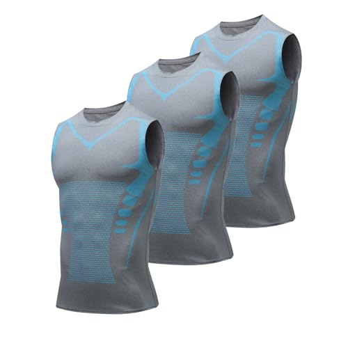 Tencipeda Maynox Compression Shirt, Maynox Vitaboost Compression Shirt, Vitaboost Compression Shirt (XL,3Pcs*Grey) von Tencipeda