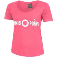 Tennis-Point Basic Cotton T-Shirt Damen in pink von Tennis-Point