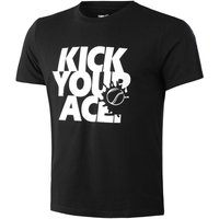 Tennis-Point Kick Your Ace T-Shirt Herren in schwarz, Größe: S von Tennis-Point