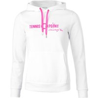 Tennis-Point Logo Hoody Damen in weiß, Größe: M von Tennis-Point