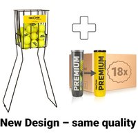 Tennis-Point Premium 18x 4er Dose Plus Ballkorb Tennis-Point Premium 18x 4er Dose Plus Ballkorb von Tennis-Point