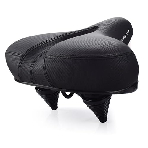 TentHome Ergonomischer Gepolsterter Fahrradsattel mit Stoßfestem Feder PU Leder Breiter Sattel Fahrrad Vintage gefedert Fahrradsitz Gel Schaum weich Cityradsattel bequem Tourensattel Schwarz TentHome Ergonomischer Gepolsterter Fahrradsattel mit Stoßfestem Feder PU Leder Breiter Sattel Fahrrad Vintage gefedert Fahrradsitz Gel Schaum weich Cityradsattel bequem Tourensattel Schwarz von TentHome