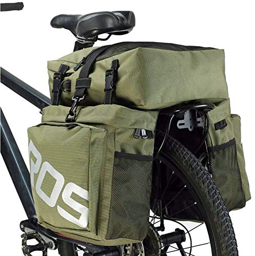 TentHome Gepäcktaschen für Fahrrad Gepäckträgertasche Fahrradtasche Satteltasche Doppeltasche Multifunktions 3 in 1 Radtasche Outdoor Cycling (Militärgrün) von TentHome