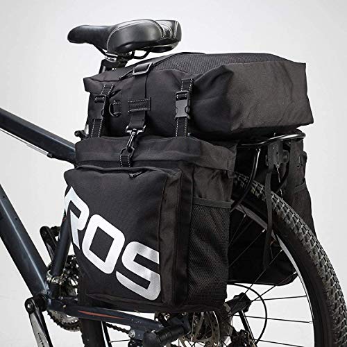 TentHome Gepäcktaschen für Fahrrad Gepäckträgertasche Fahrradtasche Satteltasche Doppeltasche Multifunktions 3 in 1 Radtasche Outdoor Cycling (Schwarz) von TentHome
