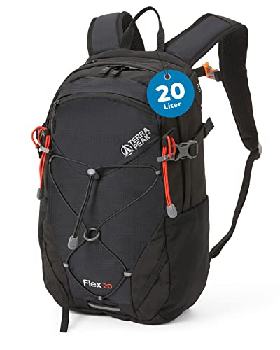 Terra Peak Wanderrucksack 20L Damen Herren Flex 20 Erwachsene schwarz klein - Trekking-Rucksack ergonomisch - Outdoor Daypack wasserdicht - Wander-Rucksäcke leicht mit Rückenbelüftung zum Wandern Terra Peak Wanderrucksack 20L Damen Herren Flex 20 Erwachsene schwarz klein - Trekking-Rucksack ergonomisch - Outdoor Daypack wasserdicht - Wander-Rucksäcke leicht mit Rückenbelüftung zum Wandern von Terra Peak