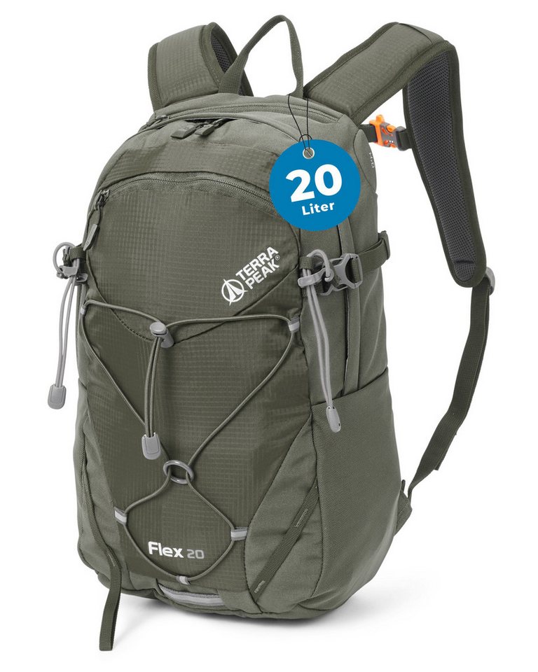 Terra Peak Wanderrucksack Flex 20, 20L klein mit YKK Reißverschluss Trekkingrucksack mit Hüftgurt von Terra Peak