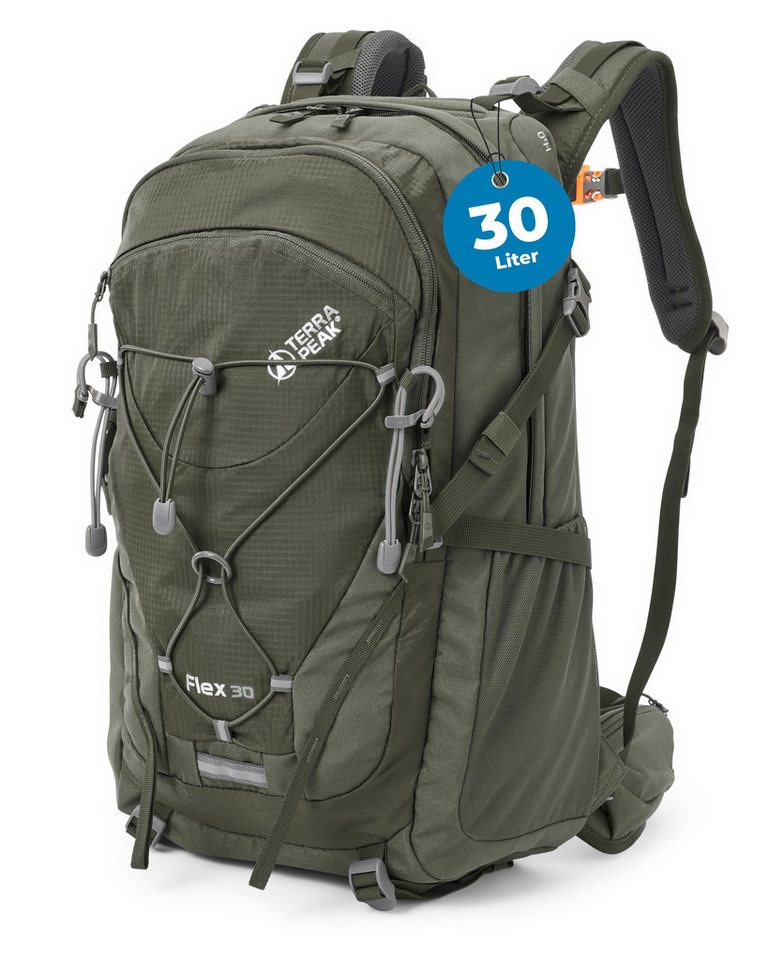 Terra Peak Wanderrucksack Flex 30, 30L mit YKK Reißverschluss Trekkingrucksack mit Hüftgurt Terra Peak Wanderrucksack Flex 30, 30L mit YKK Reißverschluss Trekkingrucksack mit Hüftgurt von Terra Peak