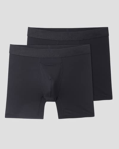 Terramar Silkskins Herren-Boxershorts, 15,2 cm, Schwarz, Air Cool, 2 Stück, Größe XL von Terramar