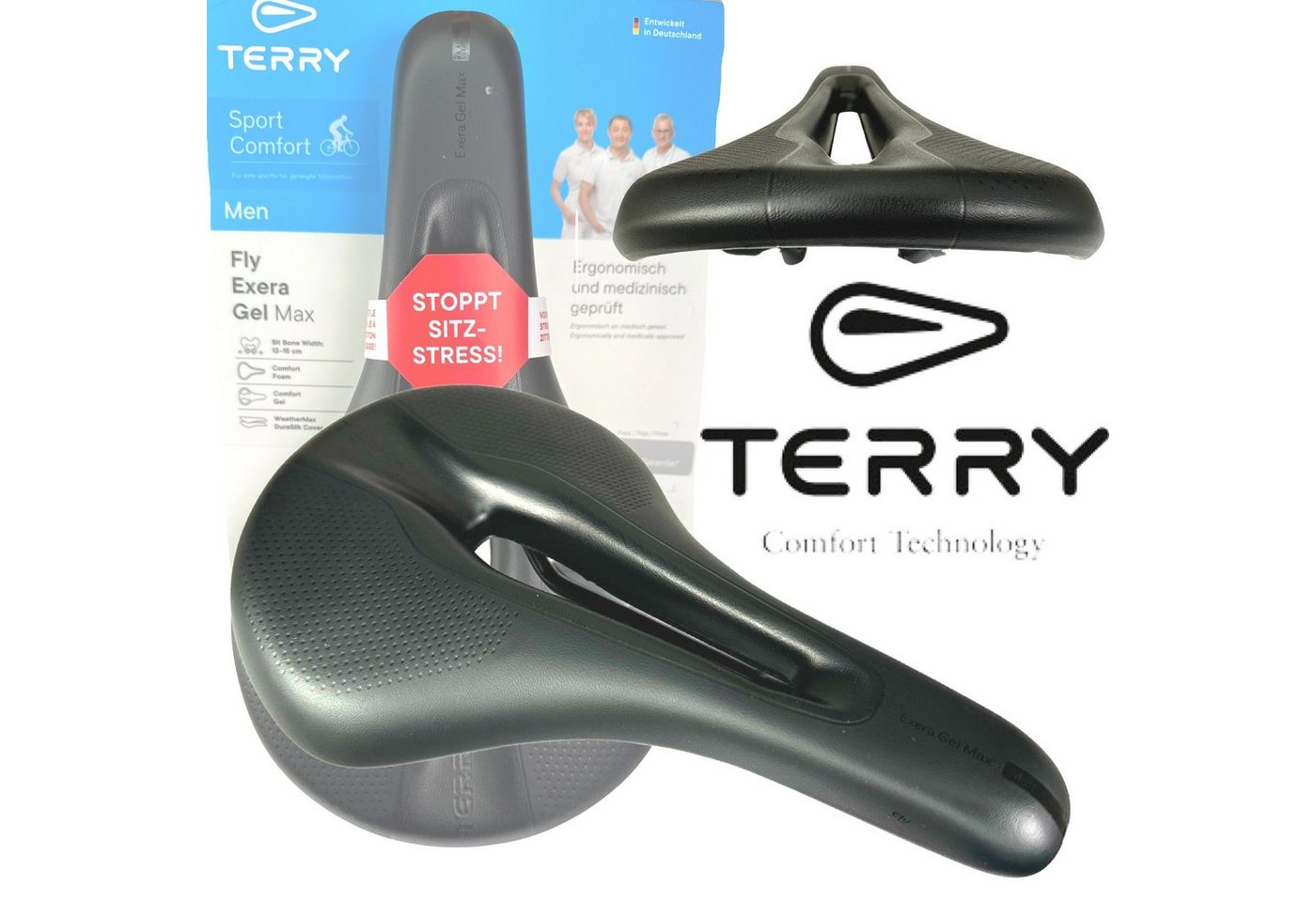 Terry Fahrradsattel Terry Fahrradsattel komfort MTB E-Bike Butterfly Exera Gel Max Men von Terry